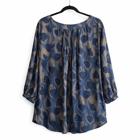 NYDJ Printed Long Sleeve Blouse / Tunic – Plus Size 2X - Picture 2 of 4
